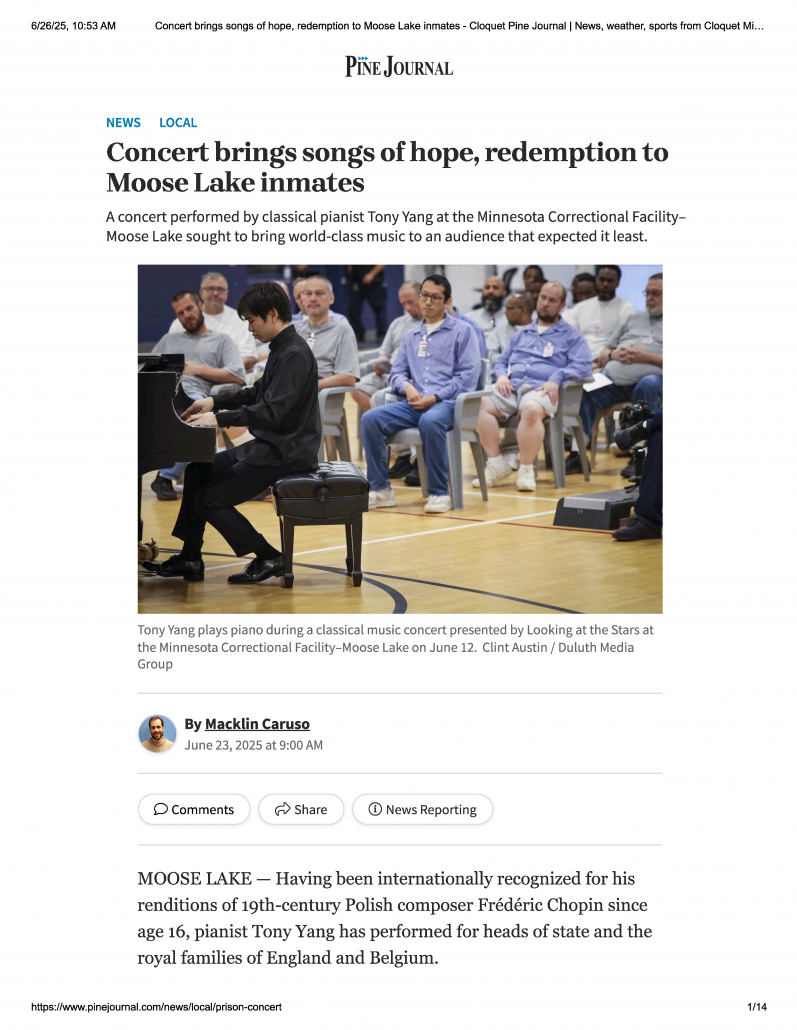 Concert brings songs of hope, redemption to Moose Lake inmates ⋆